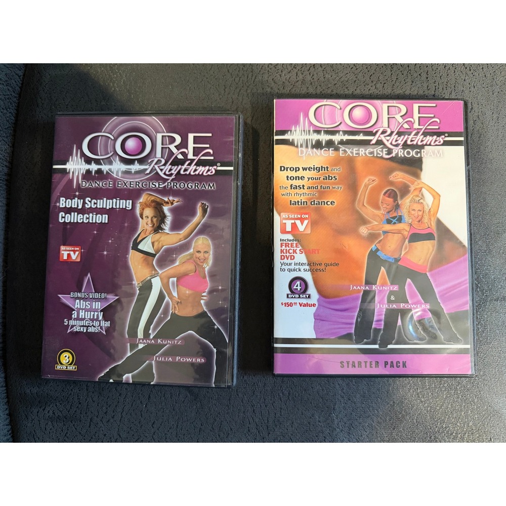 Core‎ Rhythms Dance Exercise DVD Lot Latin Cardio Workout Fitness Set 7 Disc